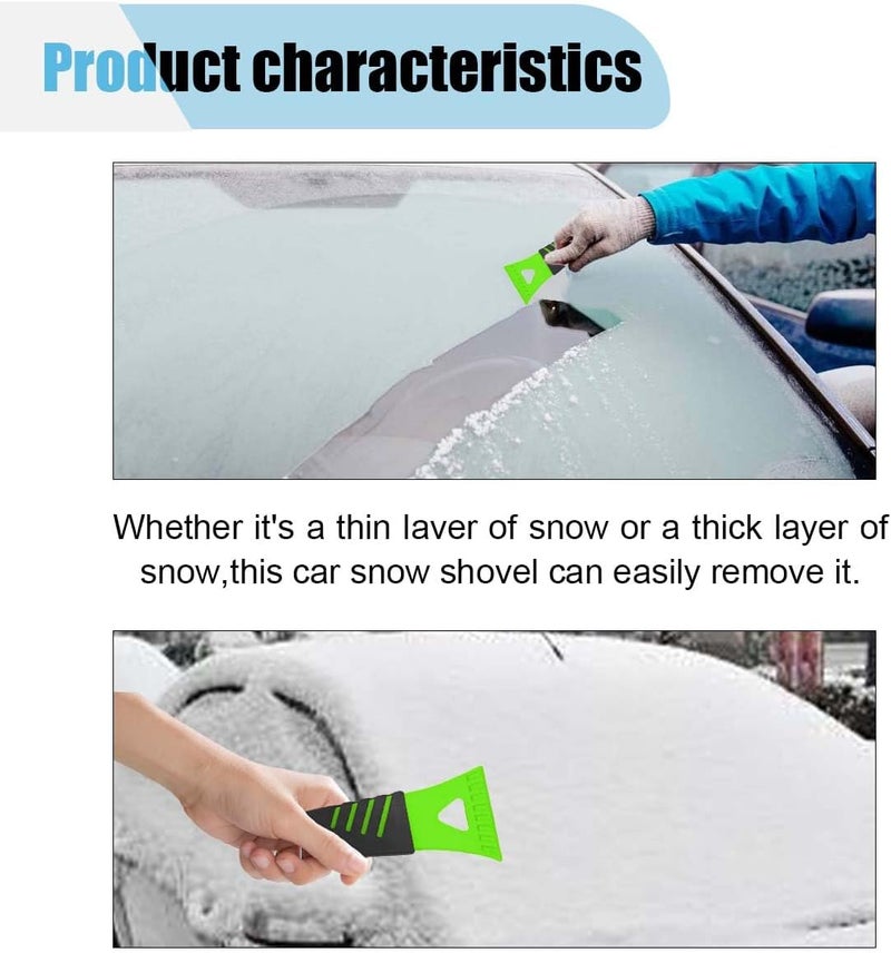 LHDOS 4PCS Ice Scraper for Car Windshield, No Scratch Plastic Ice Shovel Tools for Winter, Window Ice Snow Frost Removal Tool Accessories for Cars, Trucks, SUVs (4PCS) - Image 4